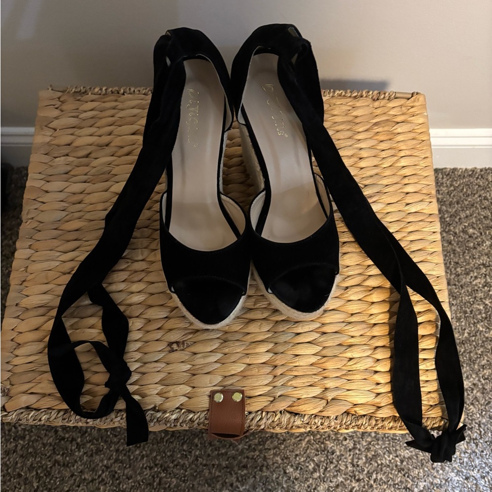 Elegant Black Peep-Toe Heels
